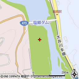 塩郷ダム周辺の地図