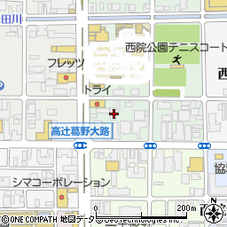 京都府京都市右京区西院安塚町72周辺の地図