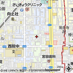 京都府京都市右京区西院西平町10周辺の地図