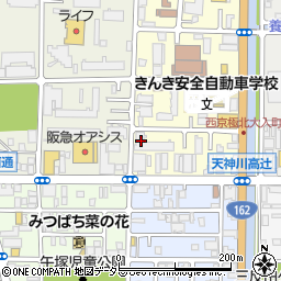 京都府京都市右京区西院西貝川町79周辺の地図