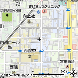 京都府京都市右京区西院矢掛町周辺の地図