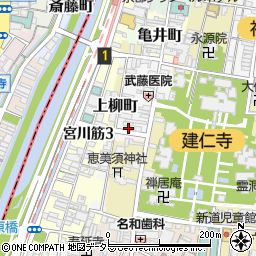 京都府京都市東山区博多町95周辺の地図