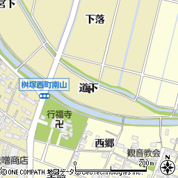 愛知県豊田市桝塚西町道下周辺の地図