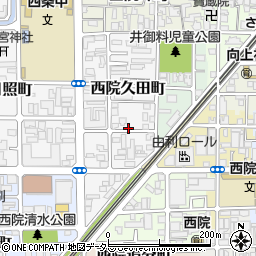 リパーク西院久田町駐車場周辺の地図