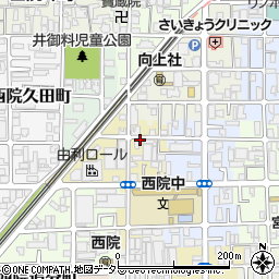 京都府京都市右京区西院西矢掛町周辺の地図