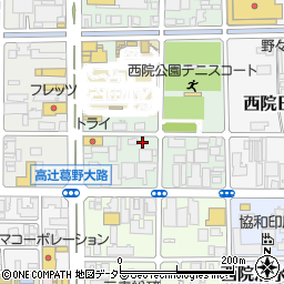 京都府京都市右京区西院安塚町73周辺の地図