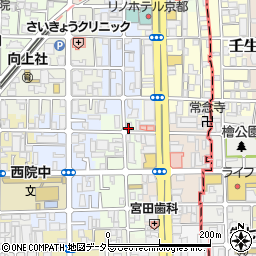 京都府京都市右京区西院西平町15-5周辺の地図