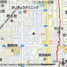京都府京都市右京区西院西平町13周辺の地図