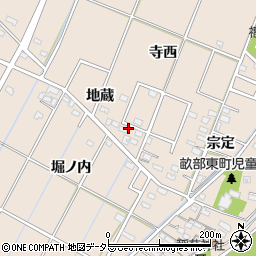 愛知県豊田市畝部東町地蔵周辺の地図