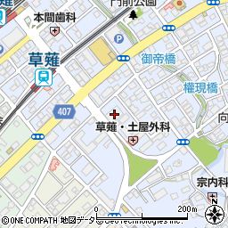 静清信用金庫草薙支店周辺の地図