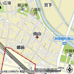 愛知県豊田市桝塚西町南山周辺の地図