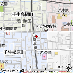 京都府京都市中京区壬生松原町4-5周辺の地図