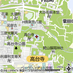 高台寺庭園周辺の地図