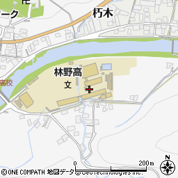 岡山県立林野高等学校周辺の地図