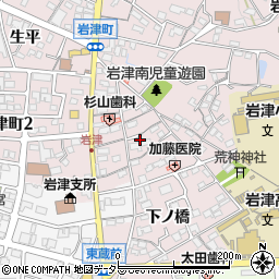 愛知県岡崎市東蔵前町犬飼周辺の地図