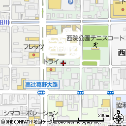 京都府京都市右京区西院安塚町58周辺の地図