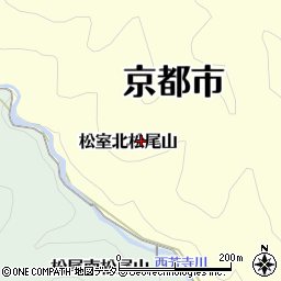 京都府京都市西京区松室北松尾山周辺の地図