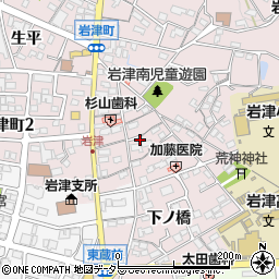 愛知県岡崎市東蔵前町（犬飼）周辺の地図