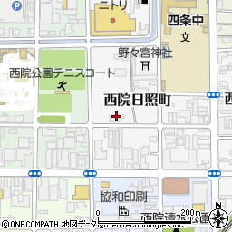 京都府京都市右京区西院日照町周辺の地図