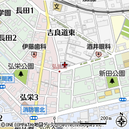 愛知県知立市長篠町新田裏周辺の地図