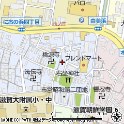 滋賀県大津市西の庄17-3周辺の地図