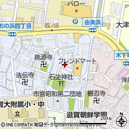 滋賀県大津市西の庄周辺の地図