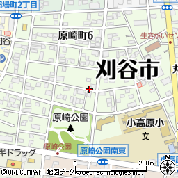 愛知県刈谷市原崎町周辺の地図