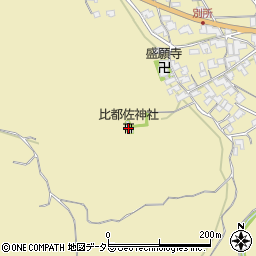 比都佐神社周辺の地図