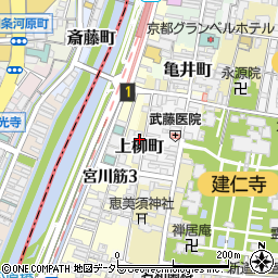 京都府京都市東山区上柳町189周辺の地図