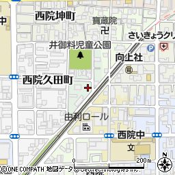 京都府京都市右京区西院北井御料町10周辺の地図