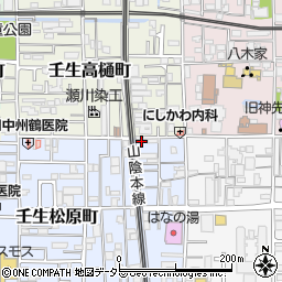 京都府京都市中京区壬生松原町3-7周辺の地図