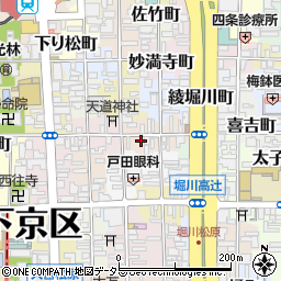 京都府京都市下京区晒屋町周辺の地図