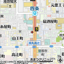 ファミリーマート烏丸仏光寺店周辺の地図