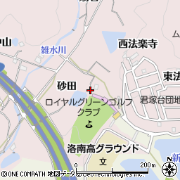 京都府亀岡市下矢田町砂田周辺の地図
