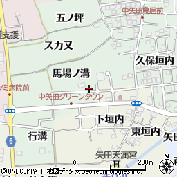 京都府亀岡市中矢田町（才ノ溝）周辺の地図