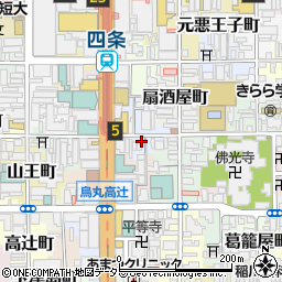 栞屋 shiori-ya 烏丸仏光寺店周辺の地図
