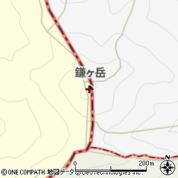 鎌ケ岳周辺の地図