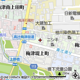 京都府京都市右京区梅津石灘町周辺の地図