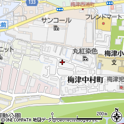 京都市農協　梅津支部周辺の地図