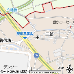 愛知県安城市里町三郎4-110周辺の地図