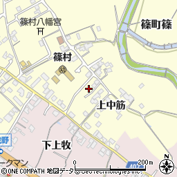 京都府亀岡市篠町篠（上中筋）周辺の地図