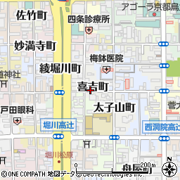 京都府京都市下京区喜吉町周辺の地図