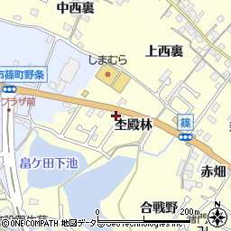 京都府亀岡市篠町篠杢殿林周辺の地図