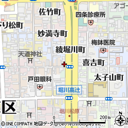 京都堀川仏光寺郵便局周辺の地図