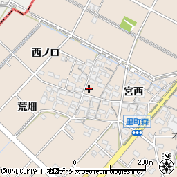 愛知県安城市里町宮西54周辺の地図