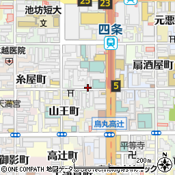 タイムズ烏丸仏光寺駐車場周辺の地図