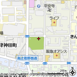 京都府京都市右京区梅津南広町周辺の地図