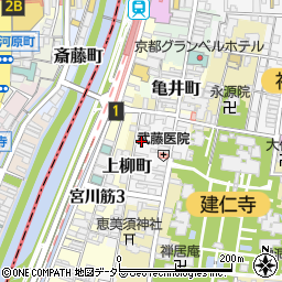 京都府京都市東山区博多町周辺の地図