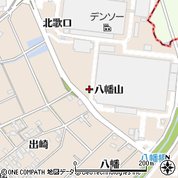 愛知県安城市里町八幡山周辺の地図