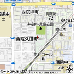 京都府京都市右京区西院北井御料町8周辺の地図